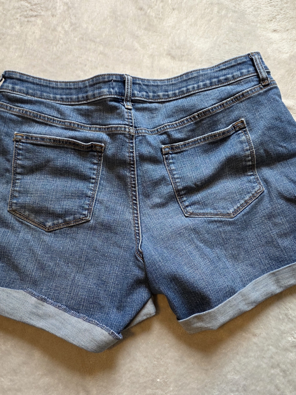 Sonoma Mid Blue Denim Cuffed Shorts
